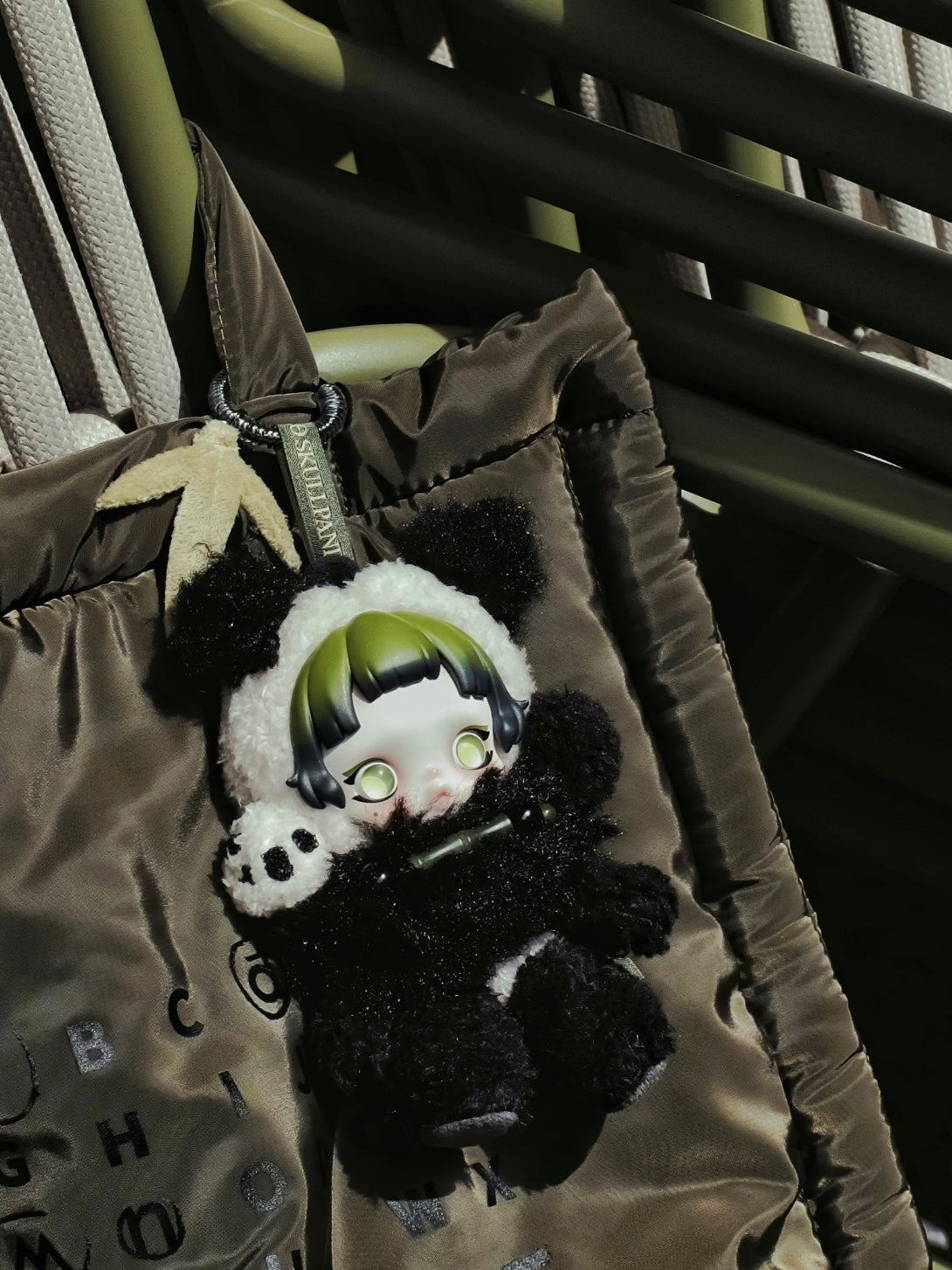 SKULLPANDA Lazy Panda Plush Doll Pendant Hanging Card