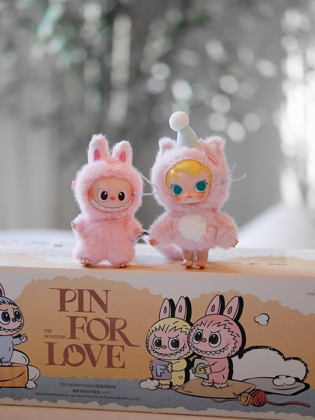 Labubu THE MONSTERS Pin for Love Series-Vinyl Plush Pendant Single Blind Box (A-M) Keychain