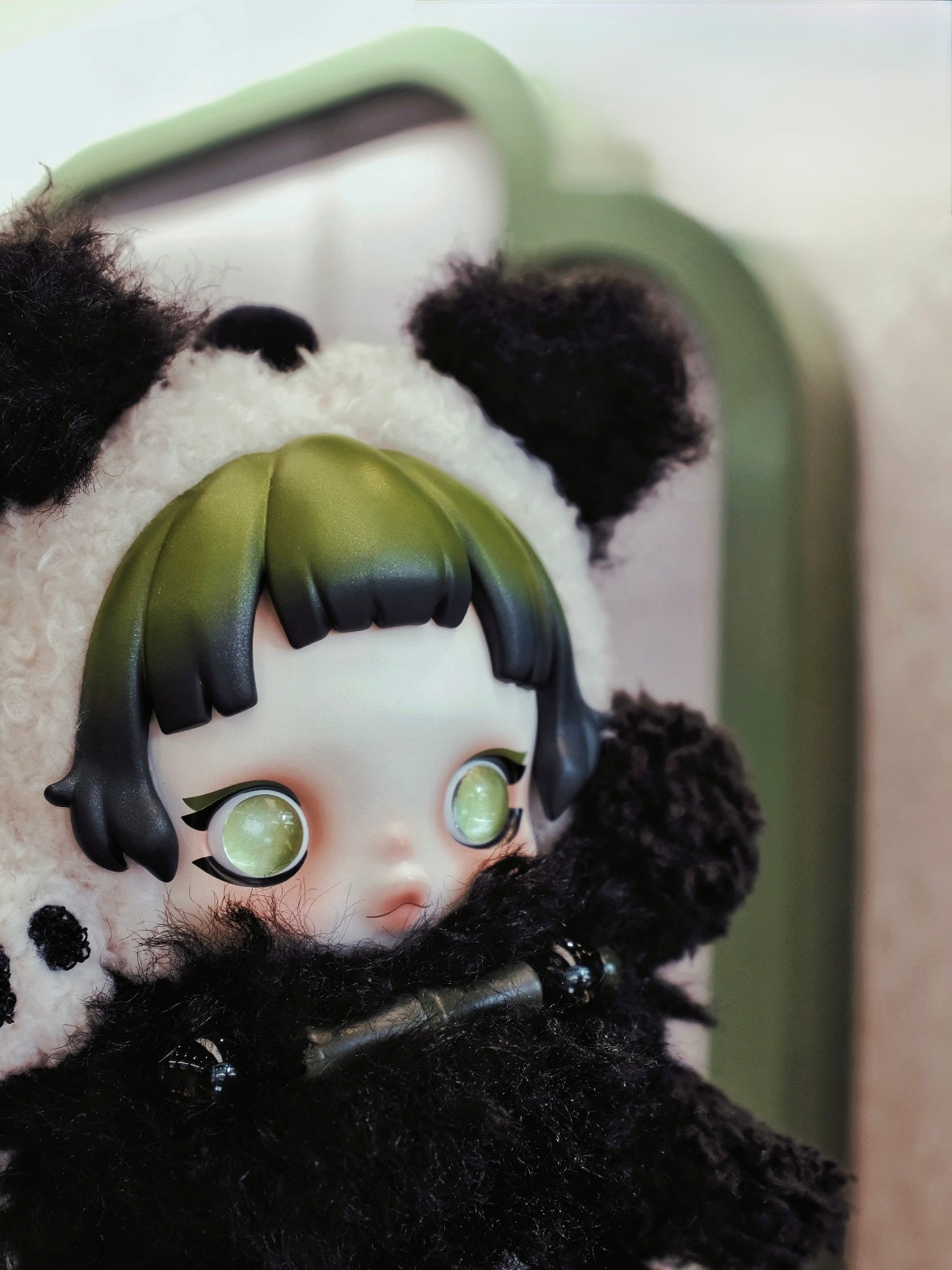 SKULLPANDA Lazy Panda Plush Doll Pendant Hanging Card
