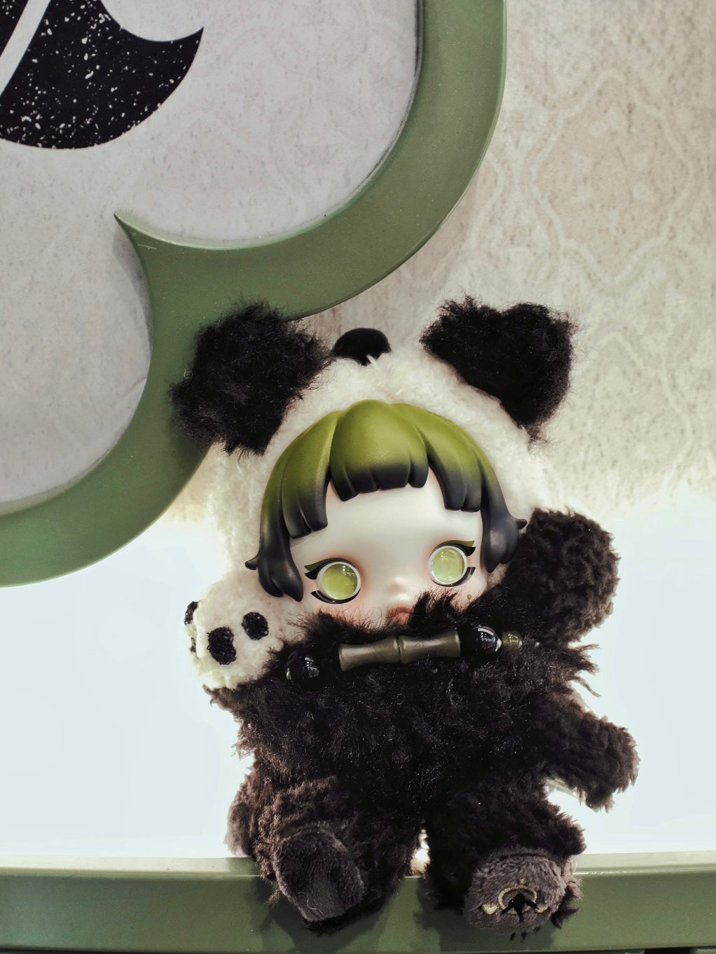 SKULLPANDA Lazy Panda Plush Doll Pendant Hanging Card