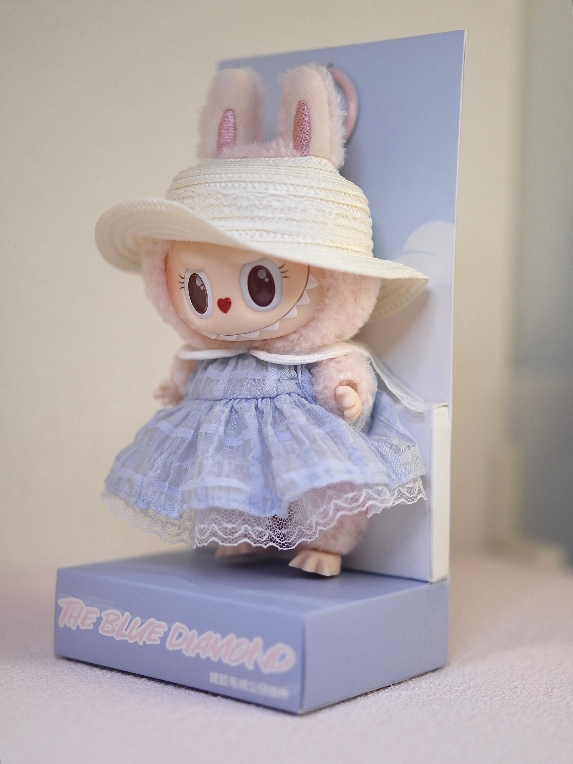 Labubu The Monsters Mokoko The Blue Diamon Summer Party (Pop Land Exclusive) Vinyl Plush Pendant