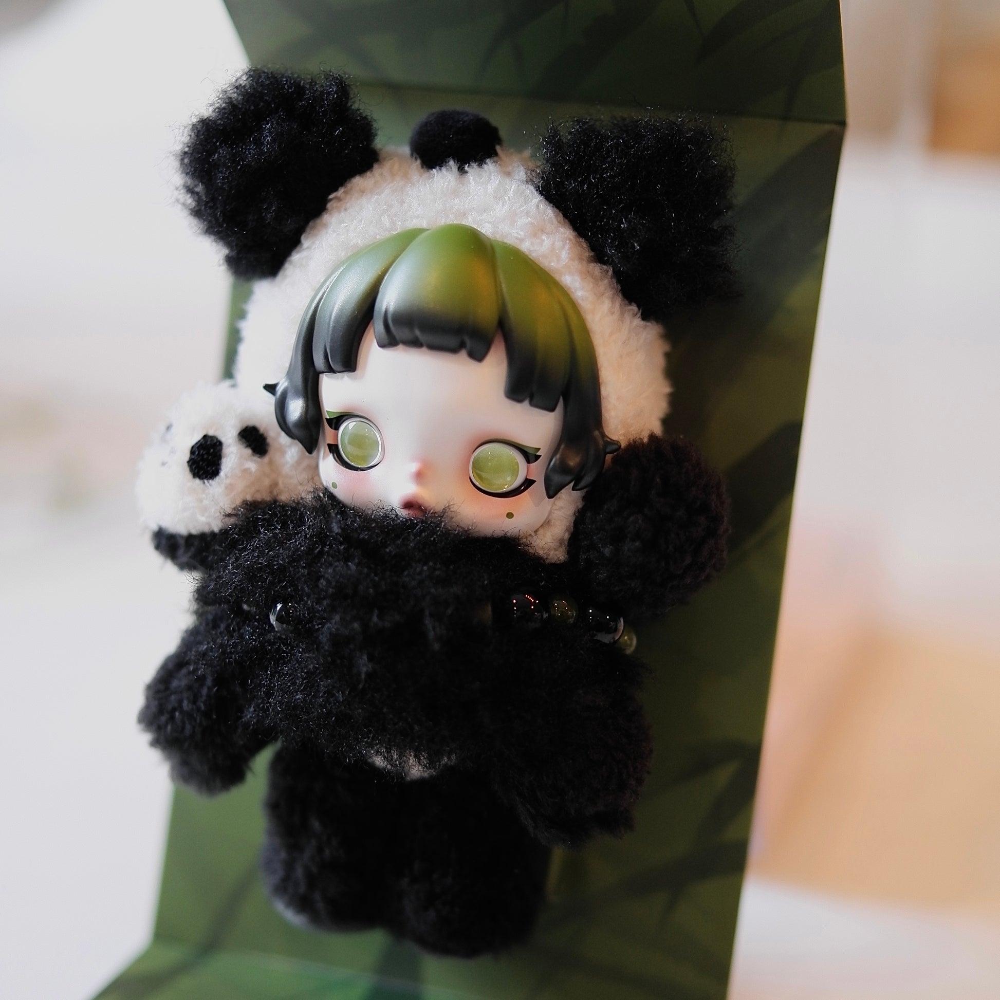 SKULLPANDA Lazy Panda Plush Doll Pendant Hanging Card
