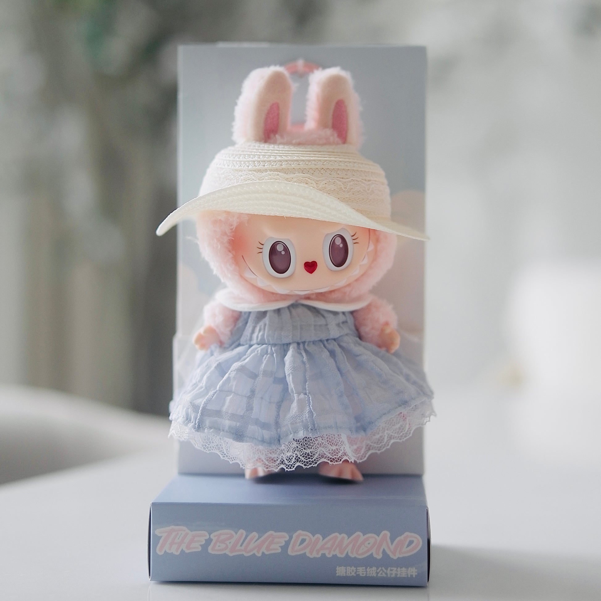 Labubu The Monsters Mokoko The Blue Diamon Summer Party (Pop Land Exclusive) Vinyl Plush Pendant