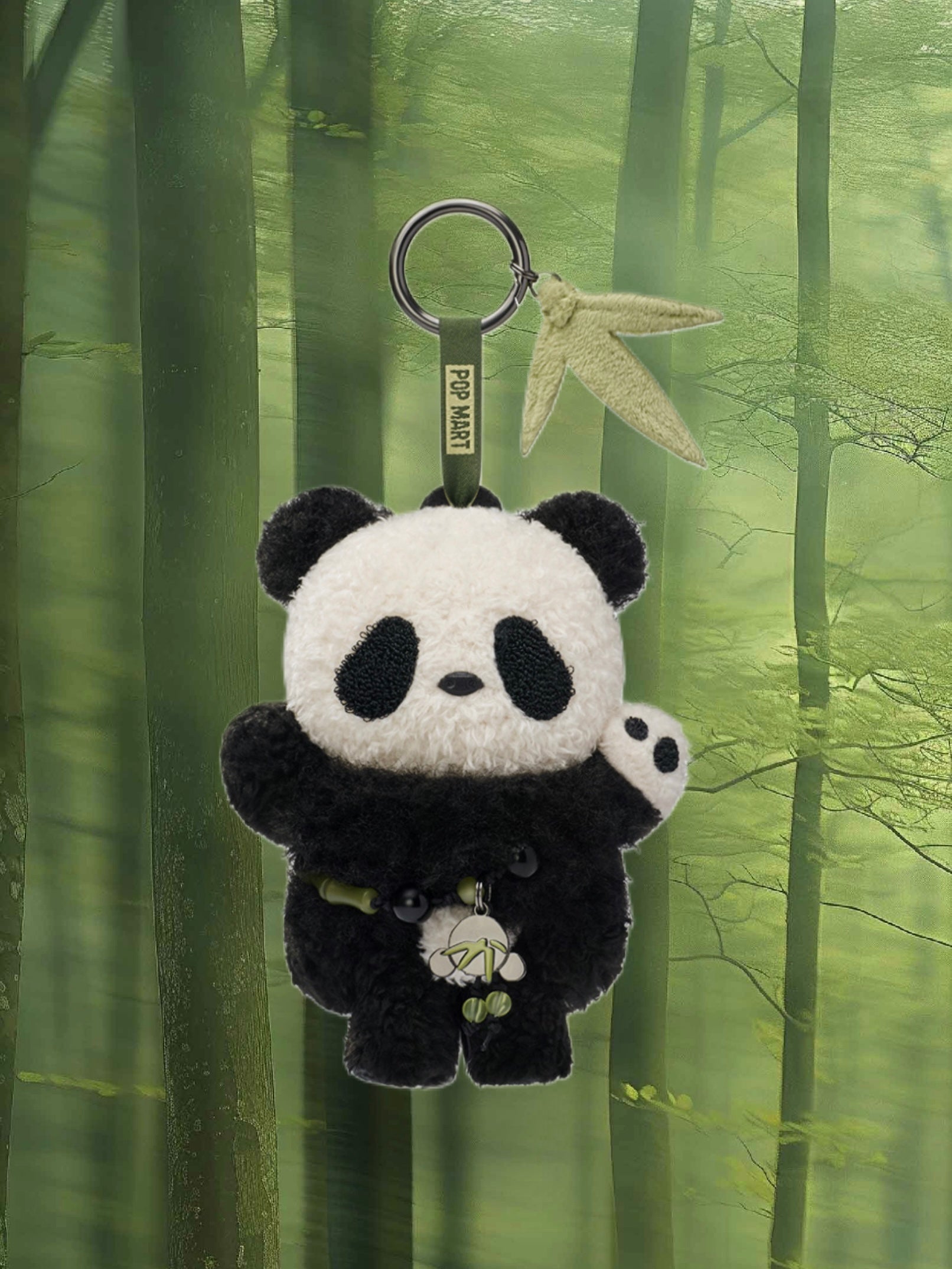 SKULLPANDA Lazy Panda Plush Doll Pendant Hanging Card