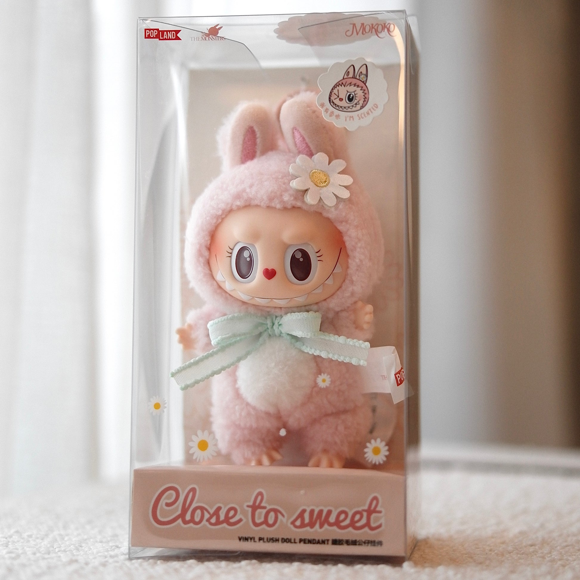 Labubu The Monsters Mokoko Close to Sweet Vinyl Plush Doll Pendant Hanging Card